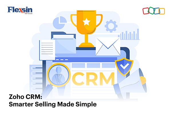 Customized Zoho CRM dashboard displaying sales operations, data integration, and predictive intelligence for optimizing B2B performance.