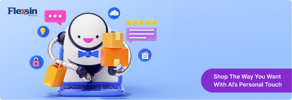Virtual shopping assistant offering conversational AI guidance to help customers find and compare ideal products online | Flexsin