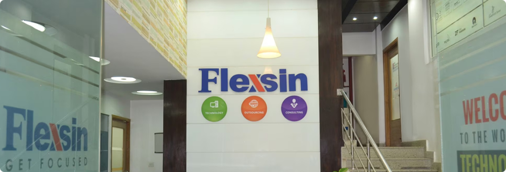 Modern technology office environment supporting global capability center (GCC) setup with collaborative workspace design | Flexsin