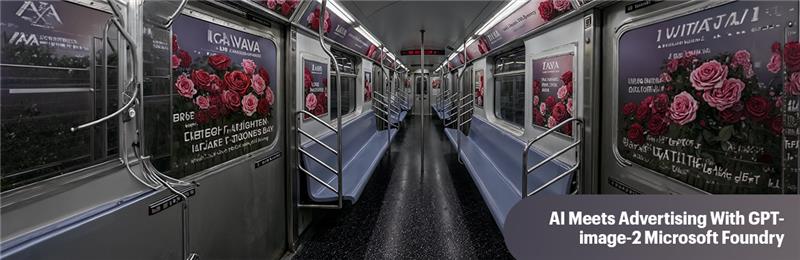 Clean metro train design with marketing visuals by GPT-image-2 Microsoft Foundry | Flexsin 