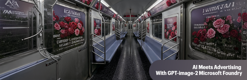 Clean metro train design with marketing visuals by GPT-image-2 Microsoft Foundry | Flexsin