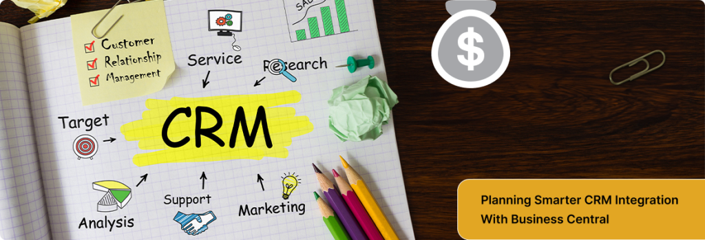 Planning and brainstorming notes aligned with Business Central CRM integration | Flexsin 