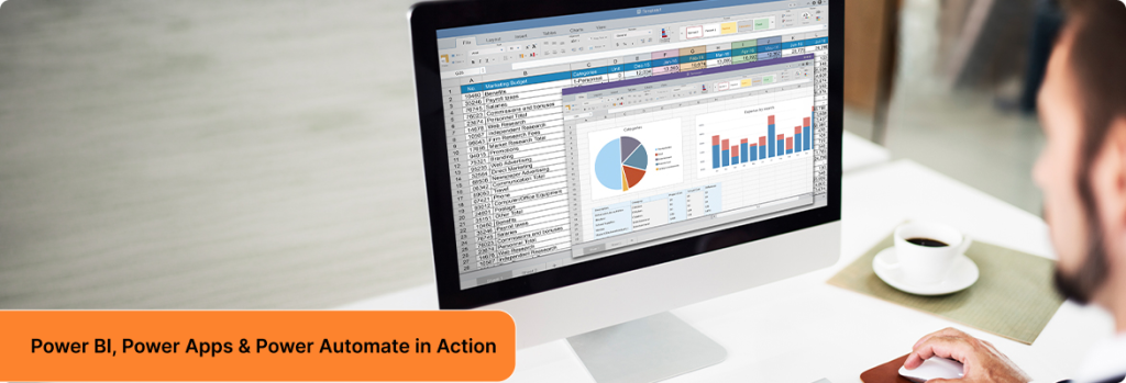 Business reporting dashboard connected with Microsoft Power Platform tools, viz. Power BI analytics and Power Automate workflows | Flexsin 