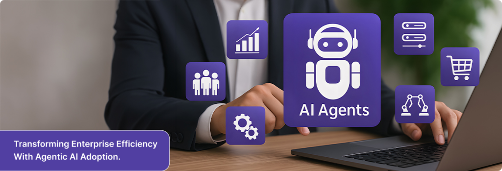 Visual framework illustrating the five-step agentic AI adoption journey | Flexsin