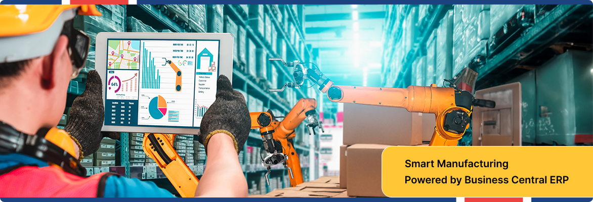 Business Central ERP for manufacturing workflow covering planning, costing, and analytics | Flexsin