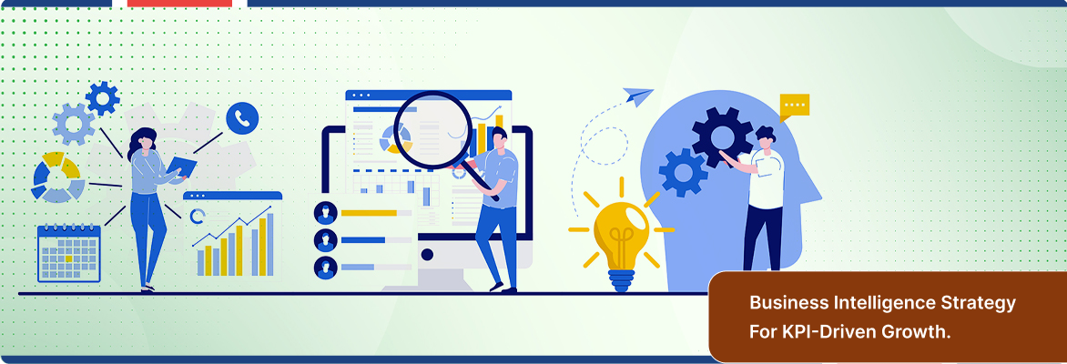 Business intelligence strategy dashboard with KPI tracking and analytics.