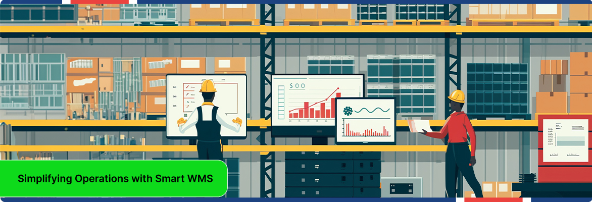 Warehouse management system (WMS) supporting multitasking teams with inventory tracking.