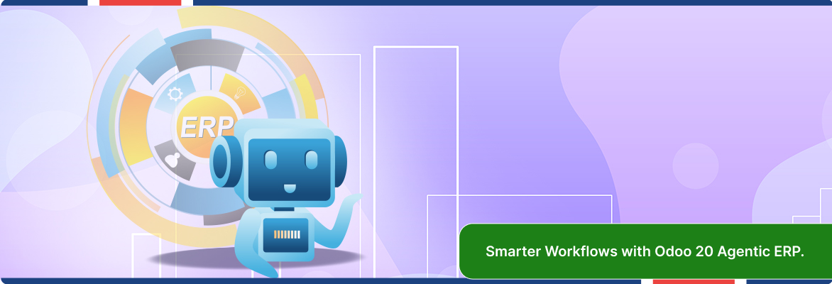 Odoo 20 AI features powering ERP and intelligent business systems.