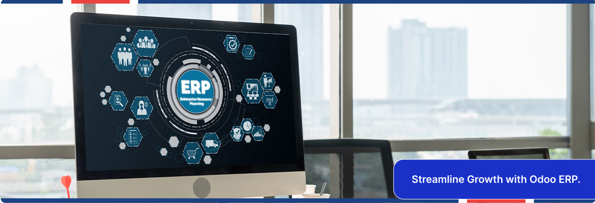 Business professionals using Odoo ERP for small businesses to manage enterprise workflows.