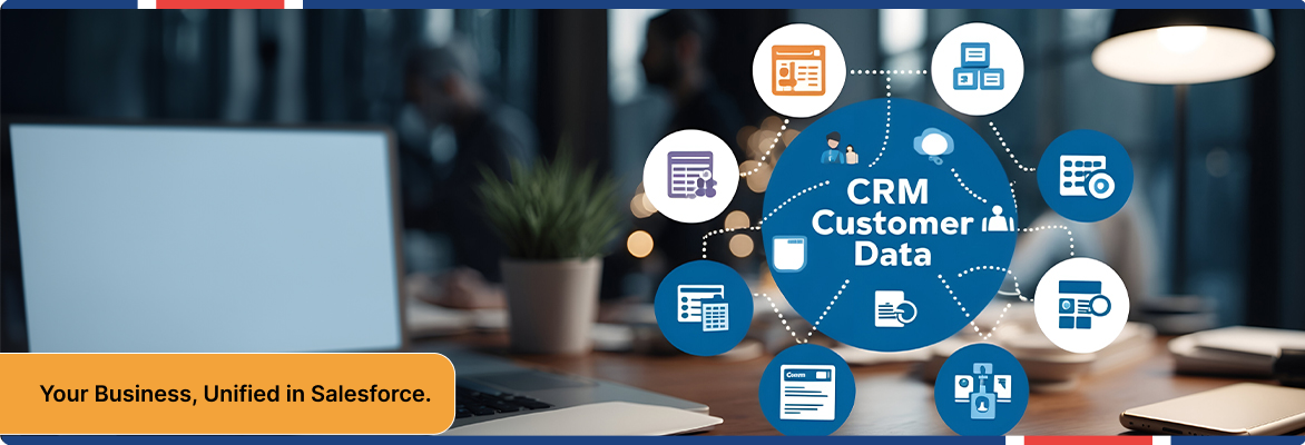 Salesforce integrations for SMBs displayed through a modern CRM dashboard.