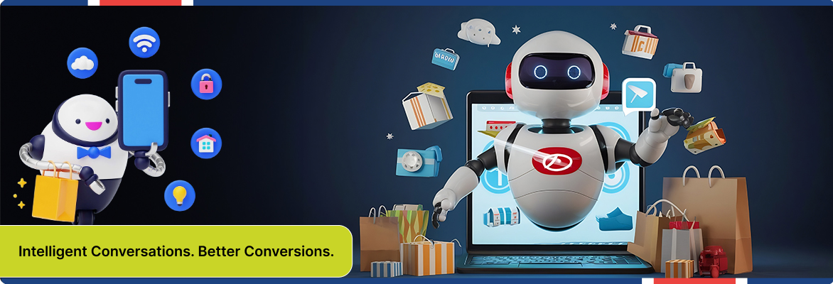Conversational commerce AI improving customer support and personalized buying experiences.