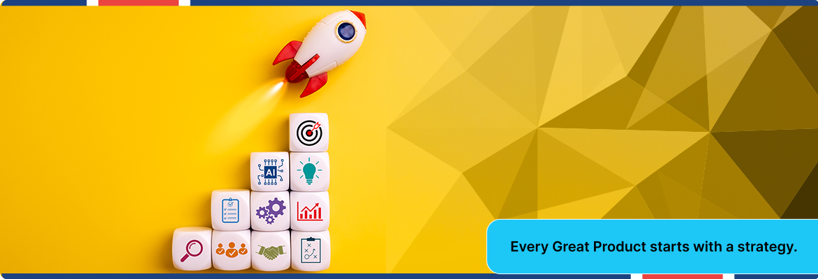 Product development strategy showcasing planning, growth, and execution