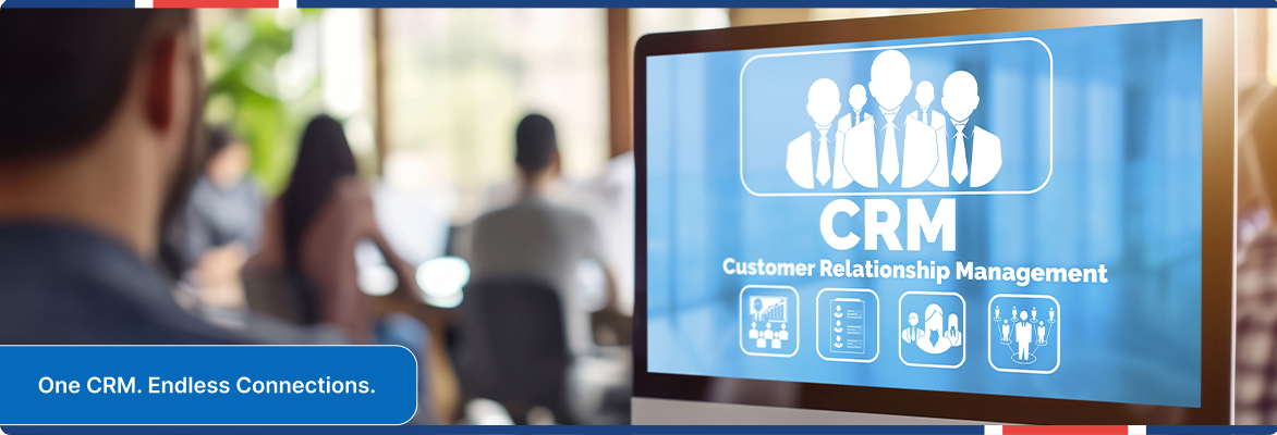 Modern CRM integrations interface with sales and customer analytics.
