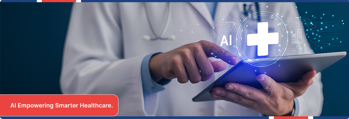AI healthcare solutions helping doctors analyze patient data in real time.