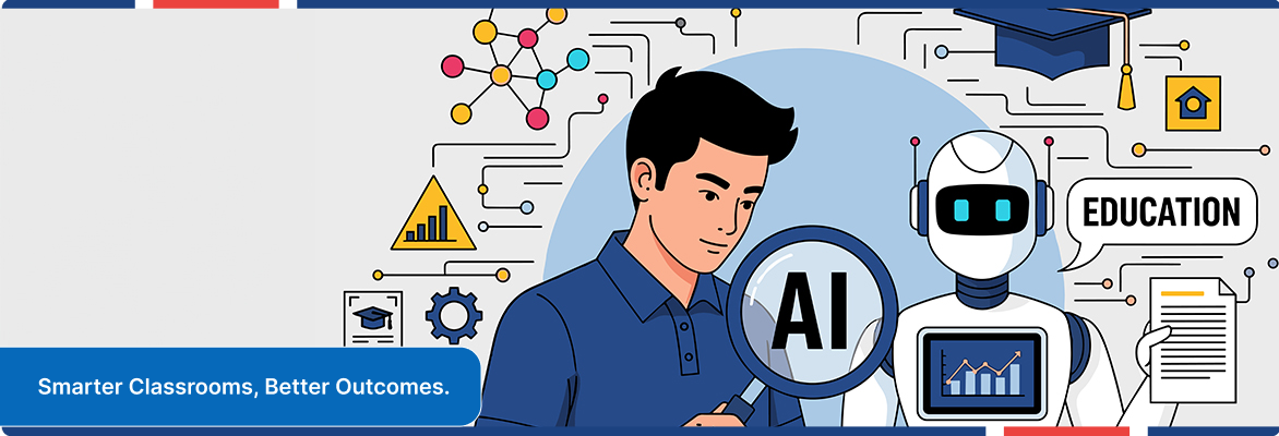 Microsoft Education Solutions Guide featuring AI-driven education and smart learning technology.