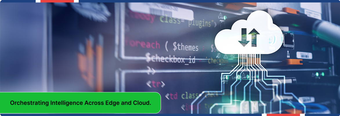 Edge orchestration for hybrid cloud architecture with interconnected servers. and network systems.