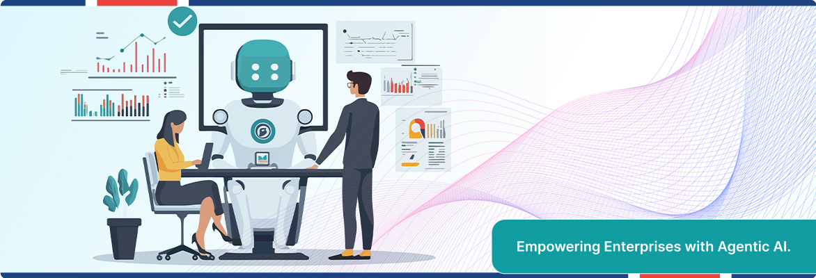 Modern workplace showcasing enterprise agentic AI strategy for improving efficiency and productivity.