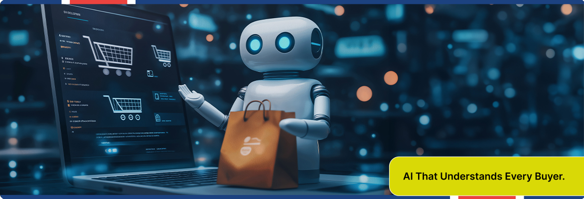 Agentic AI buyer journey enabling real-time product discovery and customer engagement.