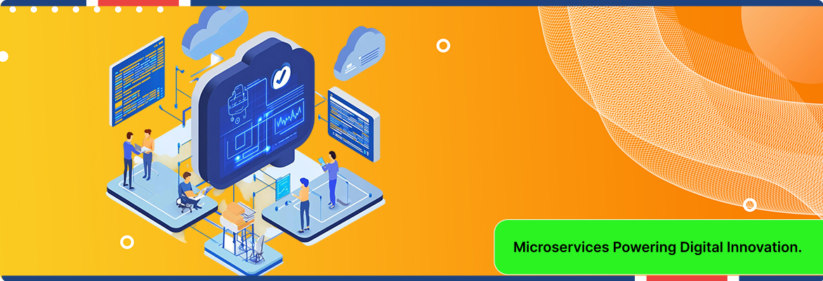 Development team building microservices architecture for scalable cloud-native applications.