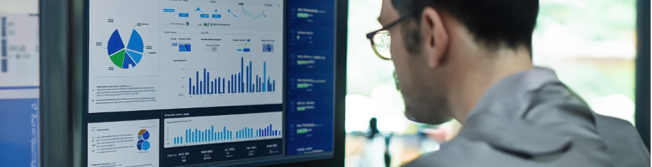 Power BI dashboard displaying financial data and insights.